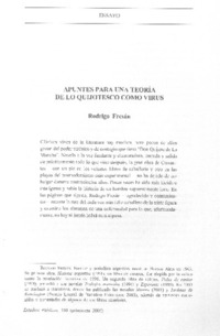 Apuntes para una teoría de lo quijotesco como virus