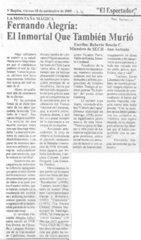 Fernando Alegría: El inmortal que también murió