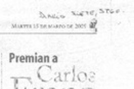 Premian a Carlos Franz.