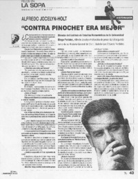 Alfredo Jocelyn-Holt "contra Pinochet era mejor". (entrevistas)