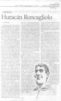 Huracán Roncagliolo.