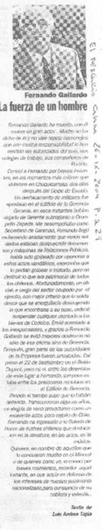 La fuerza de un hombre