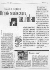 Un Poeta se embarca en el tren del sur.