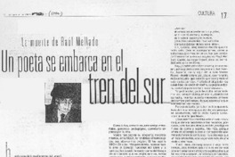 Un Poeta se embarca en el tren del sur.