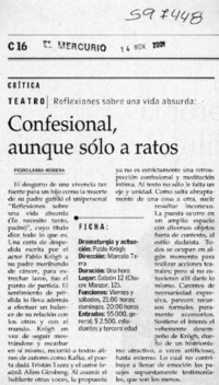 Confesional, aunque sólo a ratos  [artículo] Pedro Labra Herrera