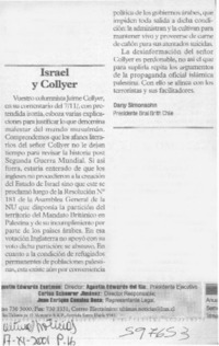 Israel y Collyer  [artículo] Dany Simonsohn