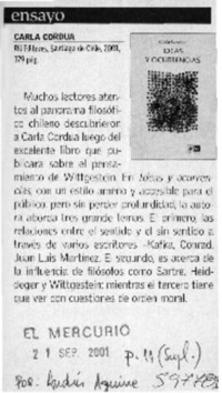 Ideas y Ocurrencias  [artículo] Carla Aguirre