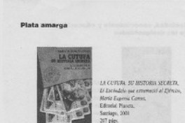 Plata amarga  [artículo] Darío Oses