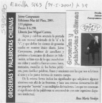 Groserías y palabrotas chilenas  [artículo] Rosa María Verdejo