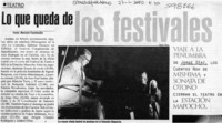 Lo que queda de los festivales  [artículo] Marcela Fuentealba