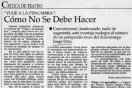 Cómo no se debe hacer  [artículo] Pedro Labra Herrera