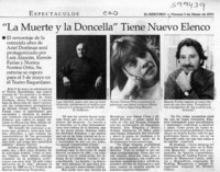 "La muerte y la doncella" tiene nuevo elenco  [artículo]