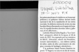 El adiós de Lucila  [artículo] Juan Meza Sepúlveda
