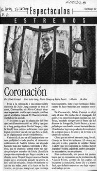 Coronación  [artículo]