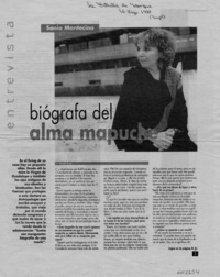 Biógrafa del alma mapuche  [artículo] Marcela Arcos