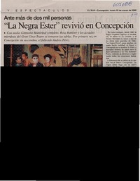 "La Negra Ester" revivió en Concepción  [artículo]