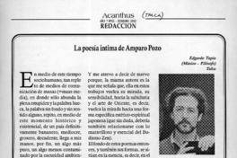 La poesía íntima de Amparo Pozo  [artículo] Edgardo Tapia
