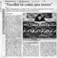 "Escribir es como una marea"  [artículo] Elizabeth Neira