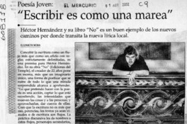 "Escribir es como una marea"  [artículo] Elizabeth Neira