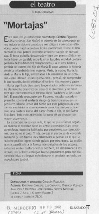 "Mortajas"  [artículo] Flavia Radrigán