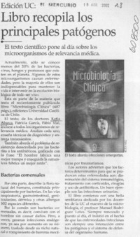 Libro recopila los principales patógenos  [artículo]