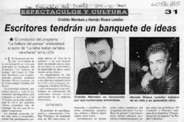 Escritores tendrán un banquete de ideas  [artículo]