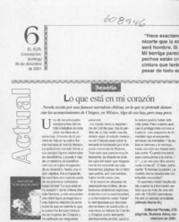 Lo que está en mi corazón  [artículo] Alfredo Barría M.