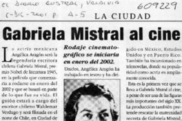 Gabriela Mistral al cine  [artículo]