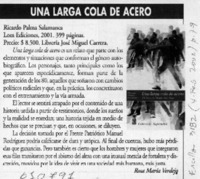 Una larga cola de acero  [artículo] Rosa María Verdejo