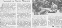 Recuerdo de Mario Milanca  [artículo]