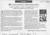 (Des)encuentros (des)esperados  [artículo] Carolina Sandoval