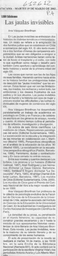 Las jaulas invisibles  [artículo]