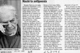 Nació la antipoesía  [artículo]