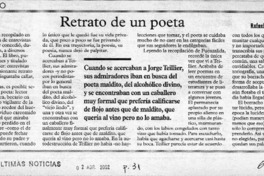 Retrato de un poeta  [artículo] Rafael Gumucio