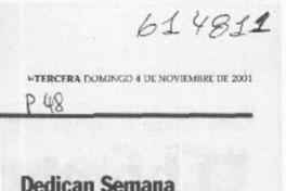 Dedican semana del autor Marco Antonio de la Parra  [artículo]