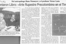 Presentaron libro "Arte rupestre precolombino en el Tinguiririca"  [artículo]