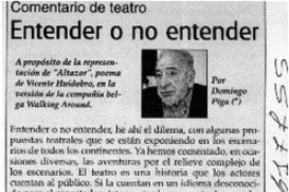 Entender o no entender