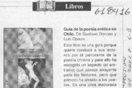 Guía de la poesía erótica en Chile  [artículo]