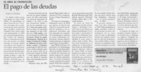 El pago de las deudas  [artículo] Mario Valdovinos