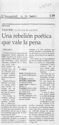 Una rebelión poética que vale la pena  [artículo] Pedro Labra H.