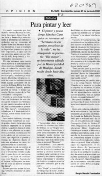 Para pintar y leer  [artículo] Sergio Ramón Fuentealba