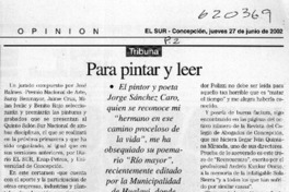 Para pintar y leer  [artículo] Sergio Ramón Fuentealba