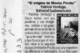 "El enigma de Machu Picchu"  [artículo]