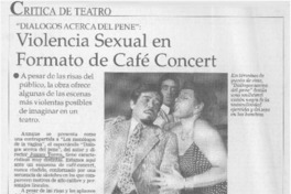 Violencia sexual en formato de Café Concert  [artículo] Juan Antonio Muñoz H.