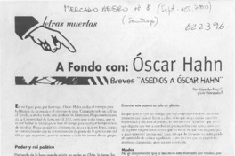 A fondo con, Oscar Hahn