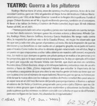 Teatro, guerra a los pituteros