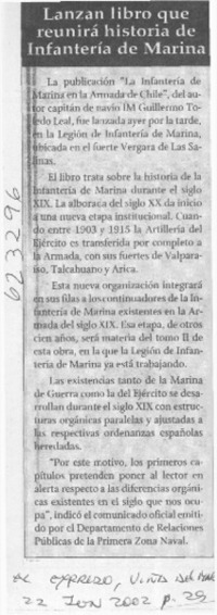 Lanzan libro que reunirá historia de Infantería de Marina