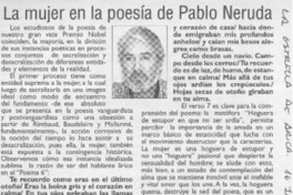 La mujer en la poesía de Pablo Neruda