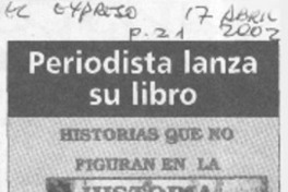 Periodista lanza su libro  [artículo]