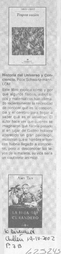 Historia del universo y conciencia  [artículo]